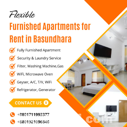 One Room Furnished Studio Apartment RENT in Bashundhara R/A.